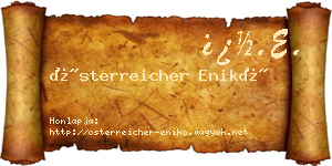 Österreicher Enikő névjegykártya