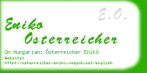 eniko osterreicher business card