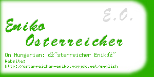 eniko osterreicher business card